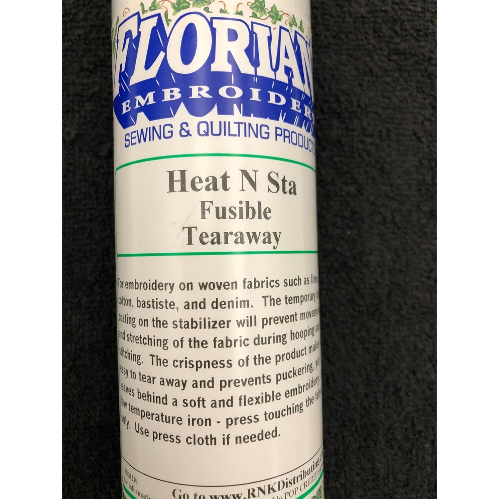 Floriani Heat N Sta Fusible Tearaway Embroidery Stabilizer 12in x 10yds FHS1210